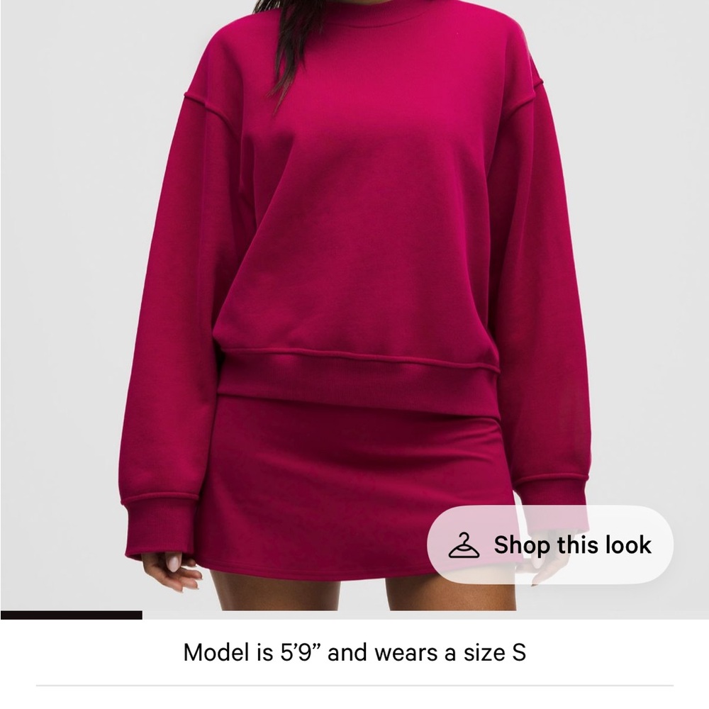 lululemon athletica steady state Magenta Sweatshirt in berry rumble